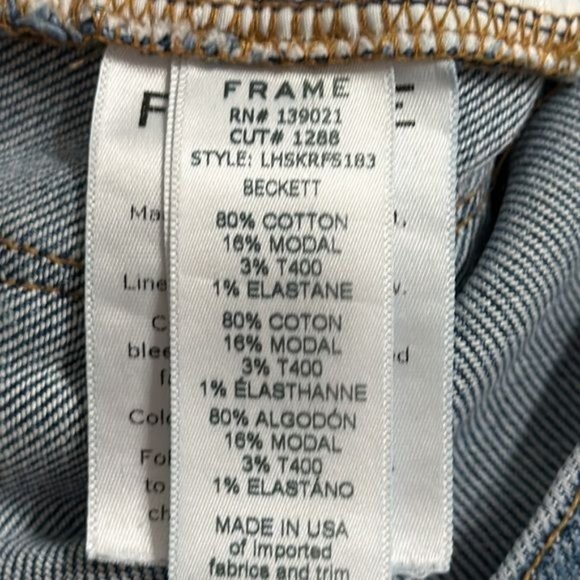 Frame Le High Skinny Split Hem Beckett Jeans Size 24 - Picture 9 of 11